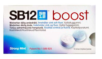 SB12 Boost Strong Mint, 10 stk (udløb: 10/08/2024)